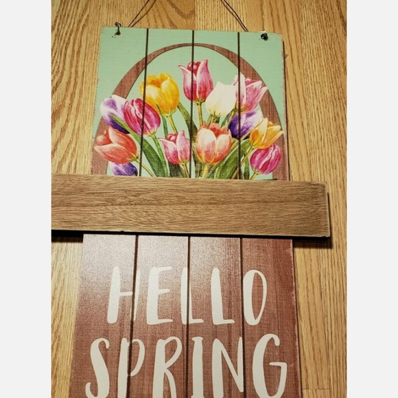 Happy Easter Wood Sign Rabbit CUTE - Picture 7 of 11